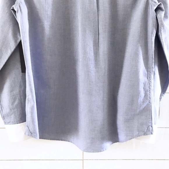 Tommy Hilfiger Blue White Long Sleeve Popover Top - Picture 8 of 8